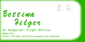 bettina hilger business card